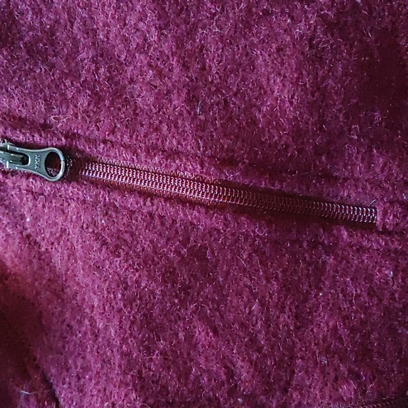 Ibex 100% Merino Wool 1\4  Zip Sweater Sz.S Burgundy - Picture 3 of 6